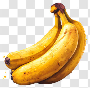 Banana - Realistic Yellow Bananas Transparent PNG