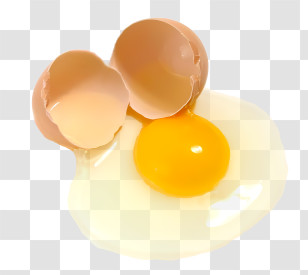 Egg - Cracked Egg With Yolk And Shell Transparent PNG