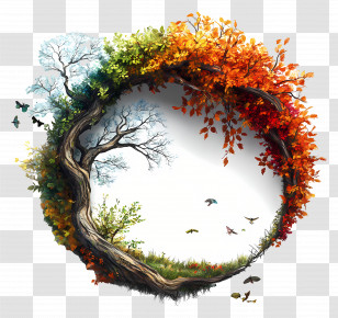 September Equinox - Artistic Representation Of Seasonal Cycle Transparent PNG