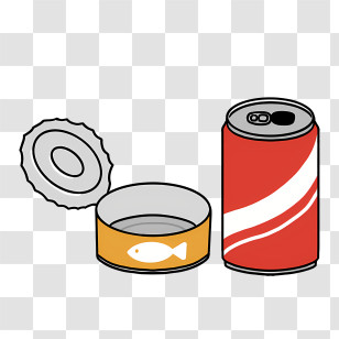 Icon Can Of Tuna Can Of Soda Reddish Brown Color Silver Color Transparent PNG