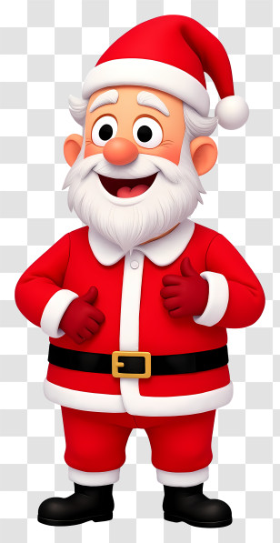 Elderly Man Celebrating Christmas - Jolly Red Santa Claus Transparent PNG