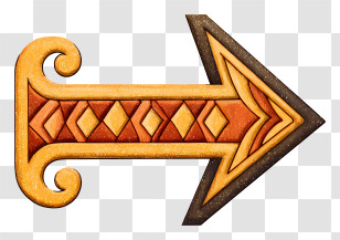Right Arrow - Ornate Decorative Arrow Transparent PNG