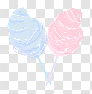 Cotton Candy - Blue And Pink Cotton Candy Transparent PNG