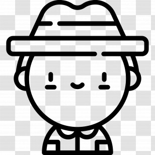 Ranger - Simple Cartoon Character With Hat Transparent PNG