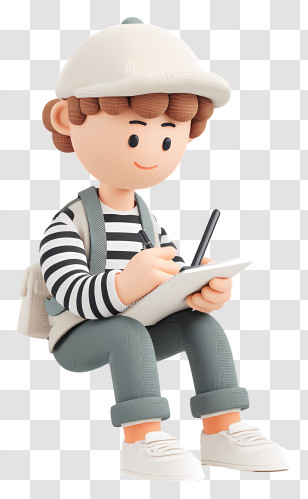 Boy Editing File - Creative Cartoon Artist Transparent PNG