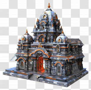 Kedarnath Temple - Ornate Temple Illustration With Artistic Details Transparent PNG