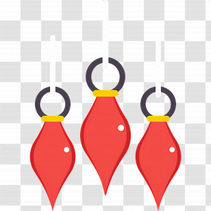 String Lights - Red Hanging Lanterns Transparent PNG