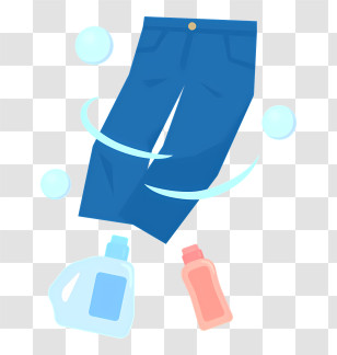 Icon - Blue Jeans With Laundry Detergent Transparent PNG