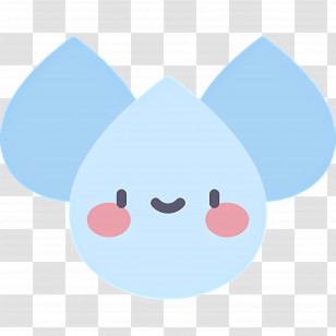 Water Drop - Cute Water Drop With Blushing Cheeks Transparent PNG