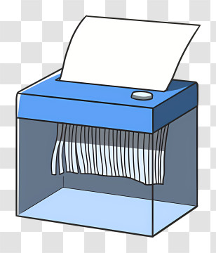 Icon Paper Shredder Shredded Paper Blue Plastic Shredder Transparent Front Panel Transparent PNG