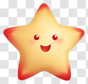 Star Emoji - Smiling Yellow Cartoon Star Illustration Transparent PNG