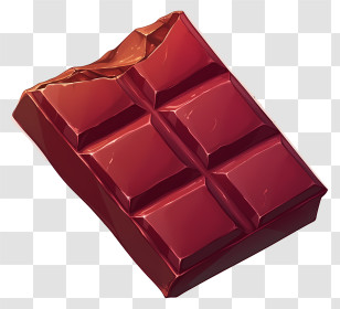Dark Red Chocolate Bar - Delicious Chocolate Bar Transparent PNG