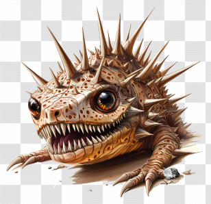 Spike - Spiky Lizard Creature In Fantasy Style Transparent PNG