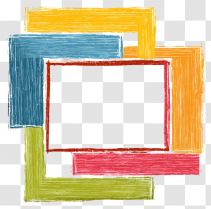 Grunge Frame - Colorful Sketch Frames For Creative Design Transparent PNG