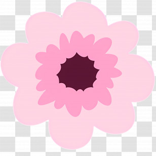 Pink Flower - Pink Flower Abstract Design Transparent PNG