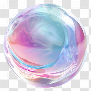 Magical Sphere - Iridescent Sphere With Rainbow Shine Transparent PNG