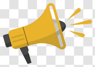 Yellow Megaphone - Yellow Megaphone Icon For Announcements Transparent PNG