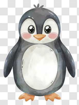 Cartoon - Adorable Cute Penguin Illustration Transparent PNG