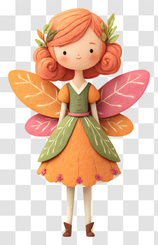 Girl In Fairy Costume - Colorful Fairy With Wings Transparent PNG