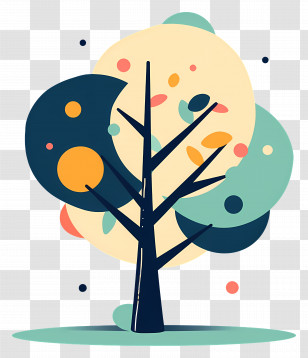 Tree - Abstract Colorful Tree Illustration Transparent PNG
