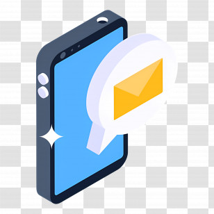 Phone Messaging - Smartphone With Email Notification Transparent PNG