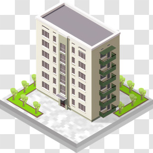 Icon - Modern Apartment Building Transparent PNG