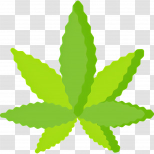 Cannabis Leaf - Green Cannabis Leaf Transparent PNG