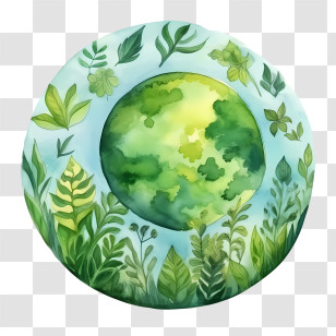 Green Planet
 - Earth Globe With Green Leaves For Eco Themes Transparent PNG