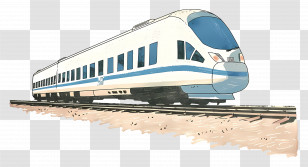Train - High-Speed Train Illustration Transparent PNG