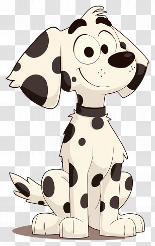 Dalmatian Dog - Cartoon Dalmatian Dog Illustration Transparent PNG