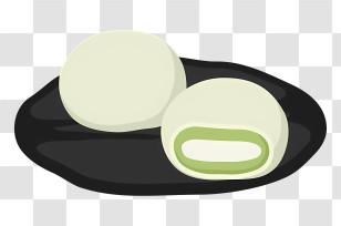 Food - Green Tea Mochi On Plate Transparent PNG