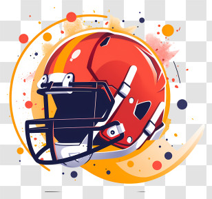 Football Helmet - Red Football Helmet Illustration Transparent PNG