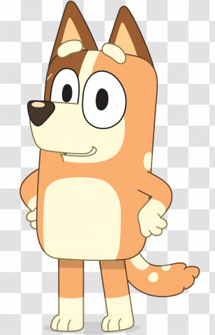 Bluey - Cartoon Orange Dog With Cute Expressions Transparent PNG