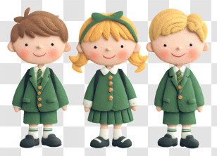 Children In School Uniform - Children In School Uniform Transparent PNG