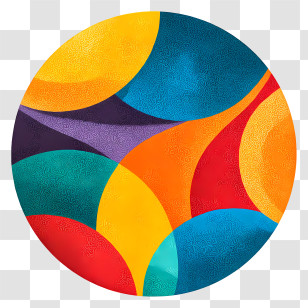 Ball Icon - Colorful Abstract Circle Design Transparent PNG