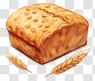 Whole Wheat Bread - Freshly Baked Bread Loaf Transparent PNG