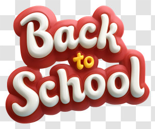 Word Back To School - Back To School Text Design Transparent PNG