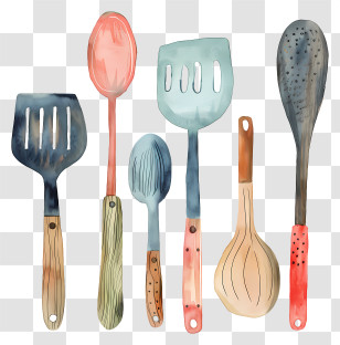 Utensils - Assorted Kitchen Utensils Transparent PNG