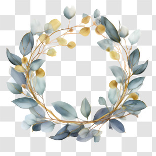 Eucalyptus Wreath - Beautiful Leaf Wreath Design Transparent PNG