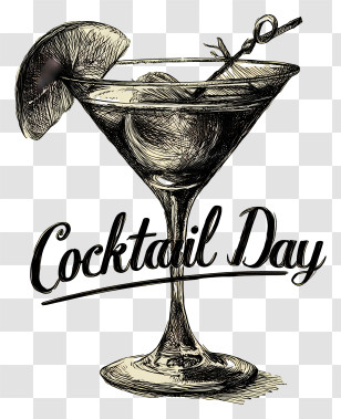 World Cocktail Day - Cocktail Glass For Celebration Transparent PNG