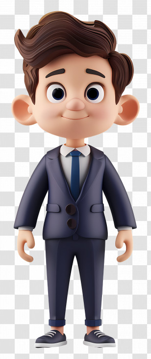 3d Boy Avatar - Cartoon Businessman Character Transparent PNG
