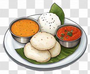 Idli - Indian Cuisine Dish Transparent PNG