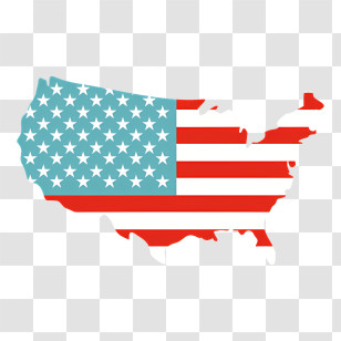 Usa Map - USA Map Design With American Flag Transparent PNG