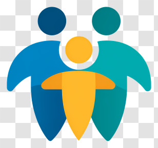 Explore Logo - Blue And Yellow Community Icon Transparent PNG