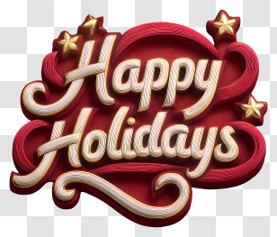 Christmas Text - Happy Holidays Text Transparent PNG