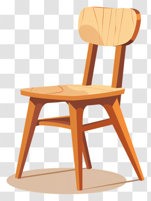 Wooden Chair - Stylish Wooden Chair For Home Decor Transparent PNG