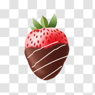 Chocolate Strawberry - Chocolate-Dipped Strawberry Treat Transparent PNG