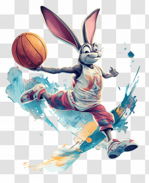 Bugs Bunny - Energetic Basketball Rabbit Character Transparent PNG