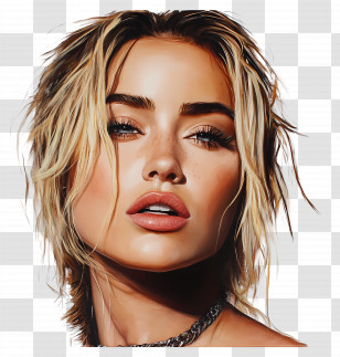 Miley Cyrus - Confident Woman With Intense Gaze Transparent PNG