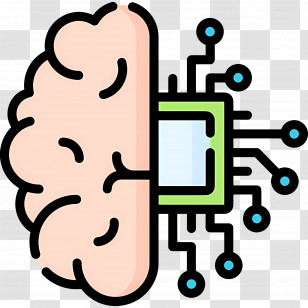 Artificial Intelligence - Brain And Circuitry Integration Illustration Transparent PNG